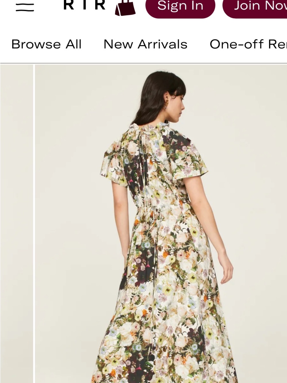 Floral High-Neck Maxi Dress in Multi Floral - Picture 2 of 12